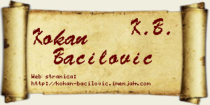 Kokan Bačilović vizit kartica